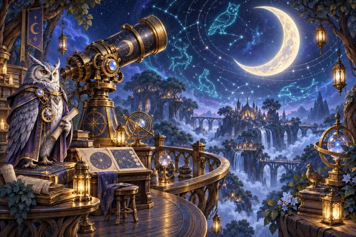 Moonlit Observatory
